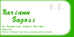 mariann bagosi business card